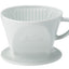 Kalita | HA 101/102 Porcelain Dripper, Kalita - Hazel & Hershey Coffee Roasters Kalita 102 Porcelain Dripper White HA