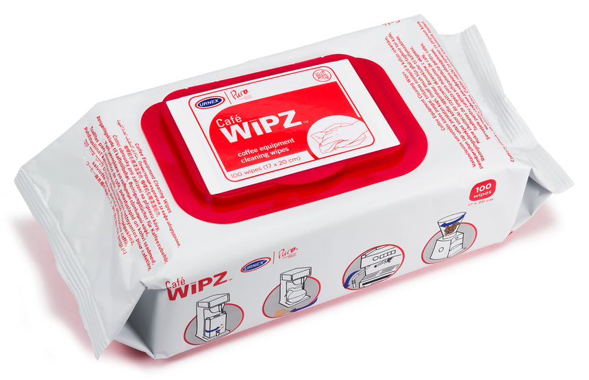 Urnex | Café Wipz equipment cleaning wipes (100 wipes), Urnex - Hazel & Hershey Coffee Roasters