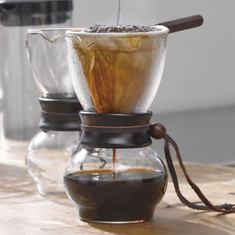 Hario | Drip Pot Wood Neck, Hario - Hazel & Hershey Coffee Roasters