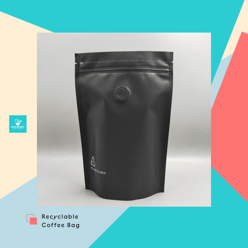 Hazel & Hershey | Coffee Bag with Zipper & Valve 250g, Hazel & Hershey Coffee Roasters - Hazel & Hershey Coffee Roasters