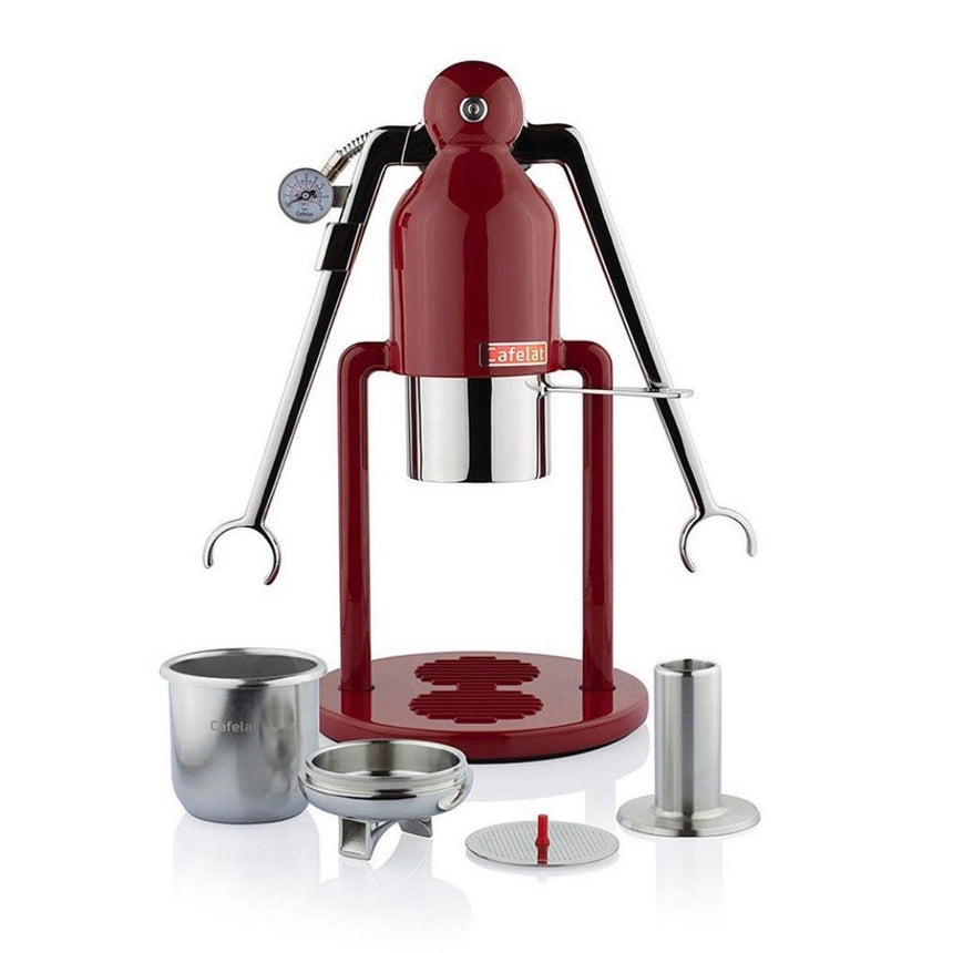 Cafelat | Robot Manual Espresso Coffee Maker, Cafelat - Hazel & Hershey Coffee Roasters Barista / Red / Professional