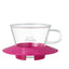Kalita | 155 Wave Series Glass Dripper, Kalita - Hazel & Hershey Coffee Roasters Cherry Pink