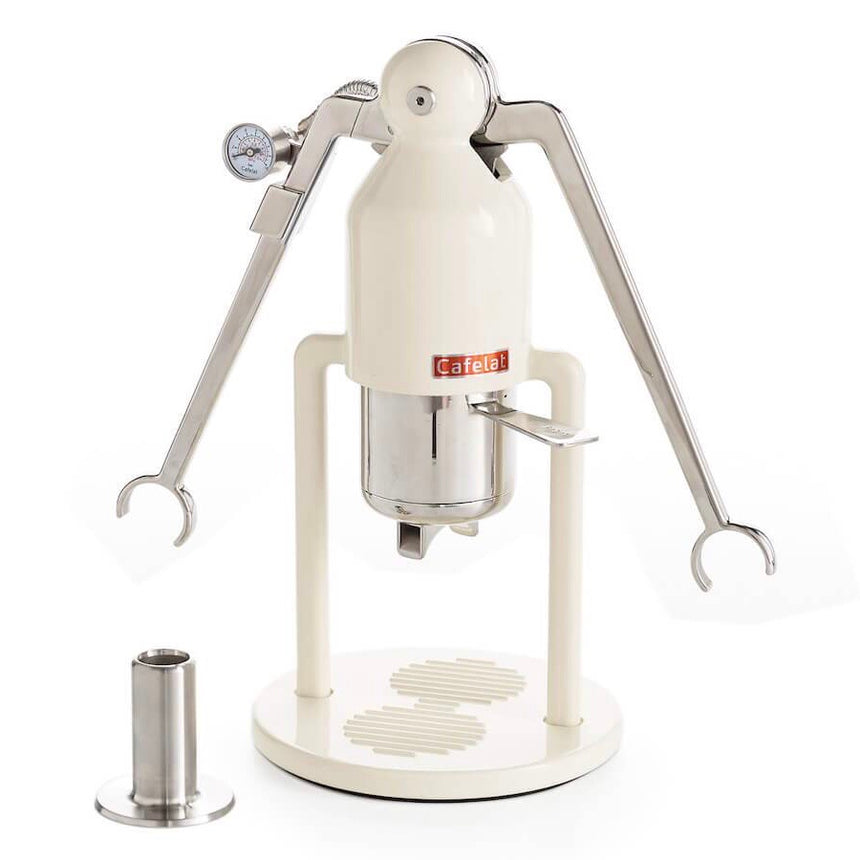 Cafelat | Robot Manual Espresso Coffee Maker, Cafelat - Hazel & Hershey Coffee Roasters Barista / Creamy White / Professional