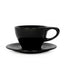 notNeutral | LINO Latte Small Cup with Saucer - Black